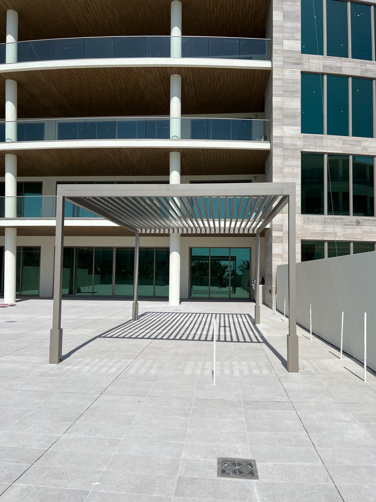 Exterior trellis system at the St. Regis Resort in Longboat Key
